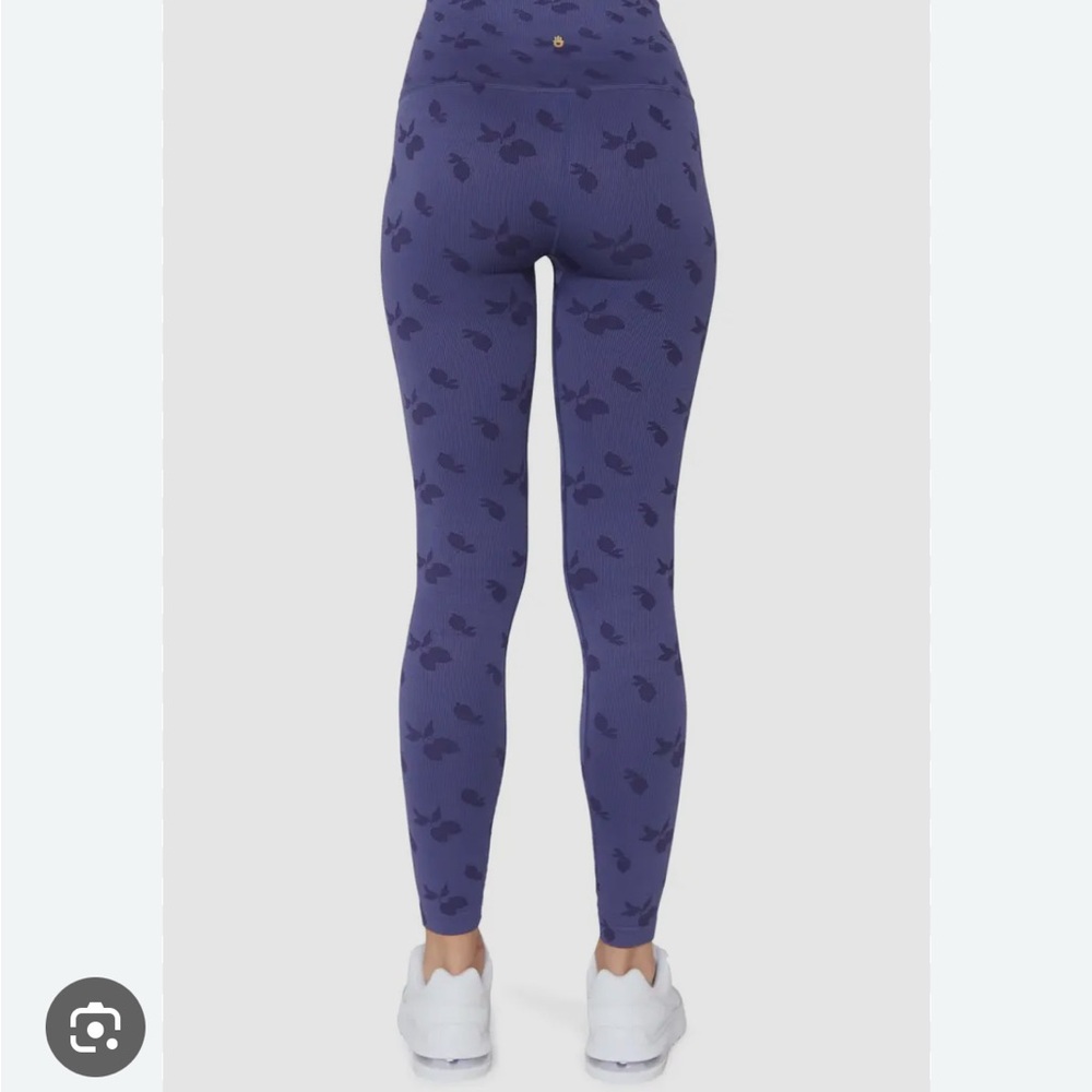Spiritual Gangster Blue Love Sculpt Jacquard Leggings